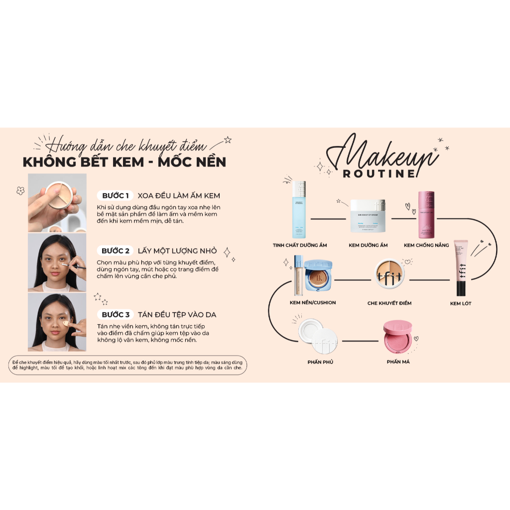 [HÀNG TẶNG KHÔNG BÁN] GIẤY HƯỚNG DẪN SỬ DỤNG KEM CHE KHUYẾT ĐIỂM