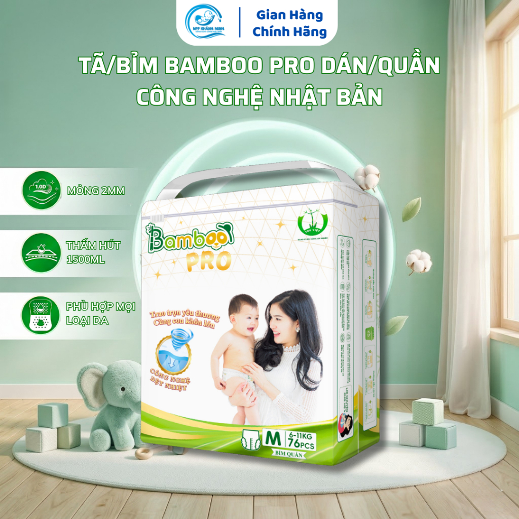 [ QUÀ TẶNG ] Miếng Lẻ Theo Size Bỉm Dán/Quần Bamboo Pro