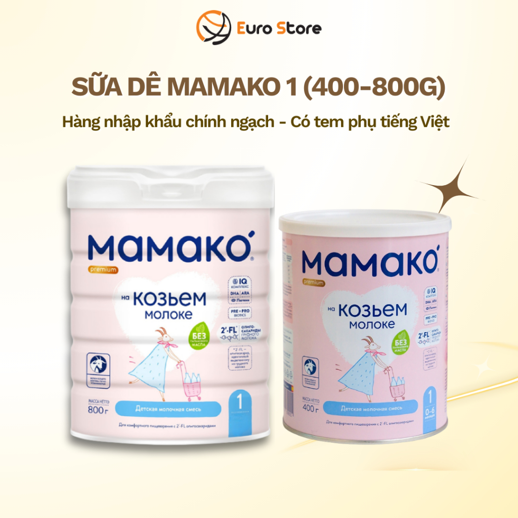 [XẢ DATE 2026] Sữa Dê MAMAKO Premium 1 lon 400g/800g