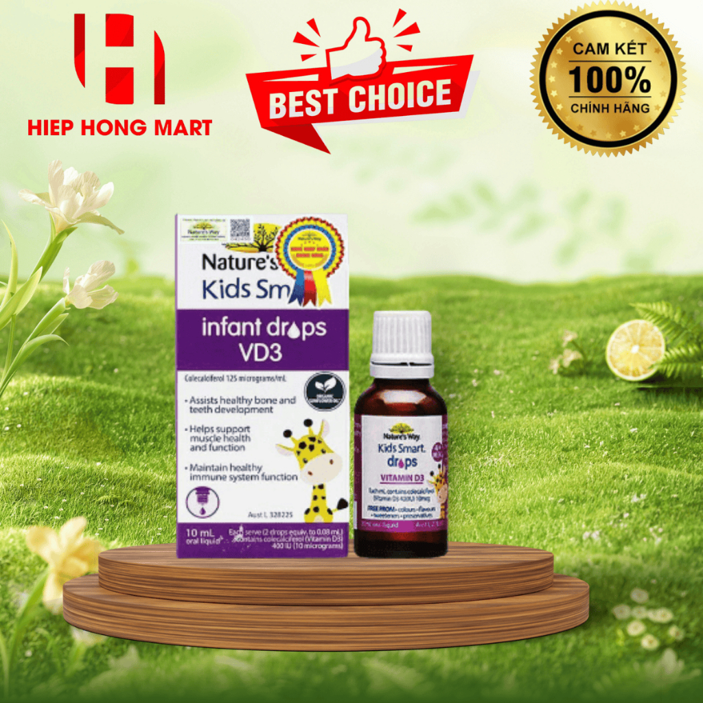 D3 thuần ORGANIC - Nature's Way Kids Smart Infant Drops VD3 bổ sung Vitamin D3 cho bé