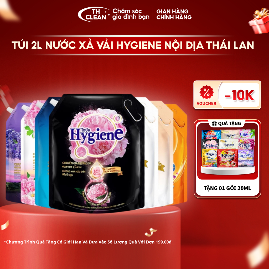 Nước Xả Vải Hygiene Thái Lan 2000ml EXPER CARE Đậm Đặc Gói Lớn Hương Hoa Tự Nhiên Nước Xả Vải Hygien