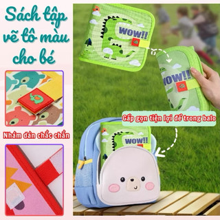 Sổ vẽ tự xoá phát sáng cho bé kèm bút và giấy lau, an toàn, không độc hại