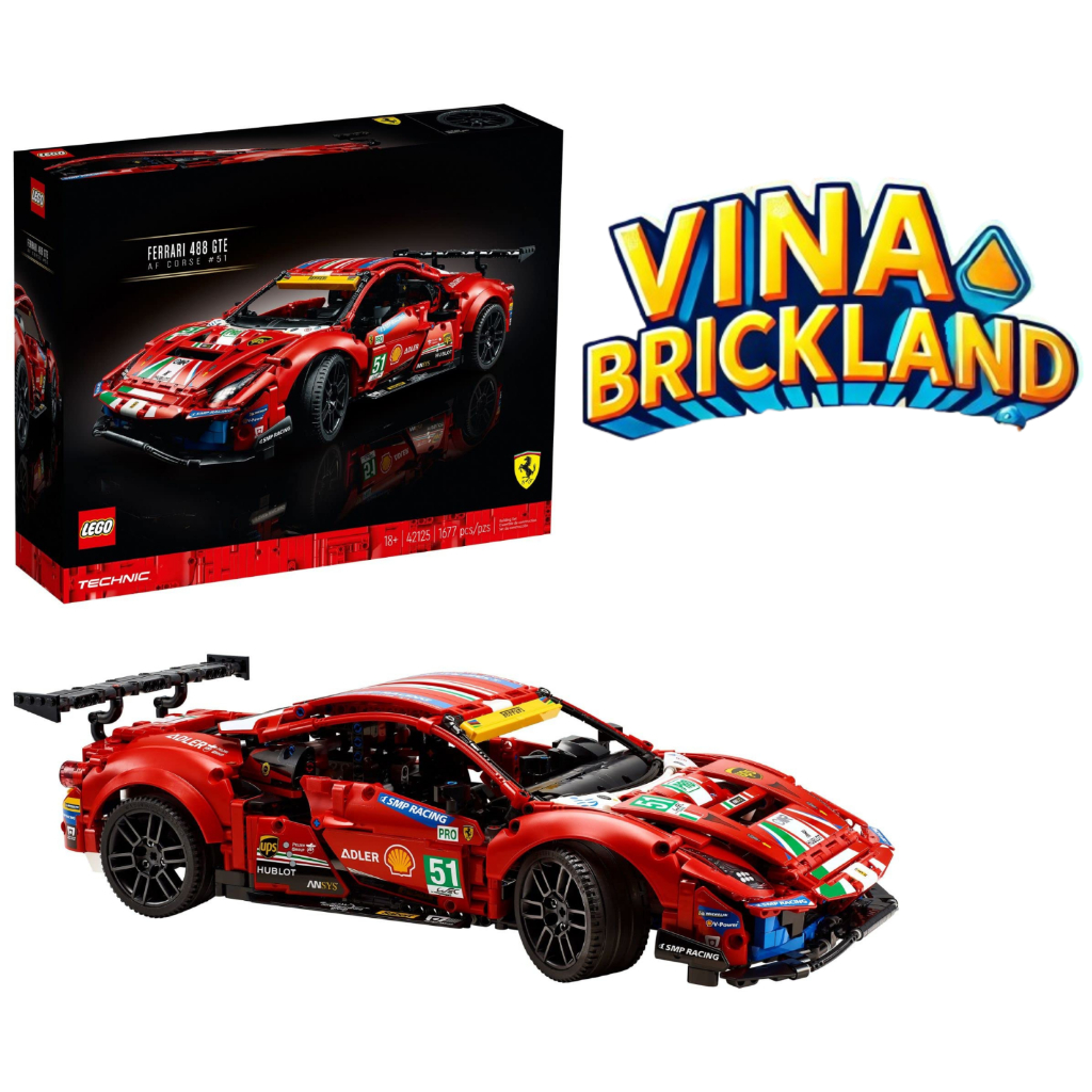 Bộ đồ chơi LEGO Technic 42125 xe thể thao Ferrari 488 GTE “AF Corse #51”