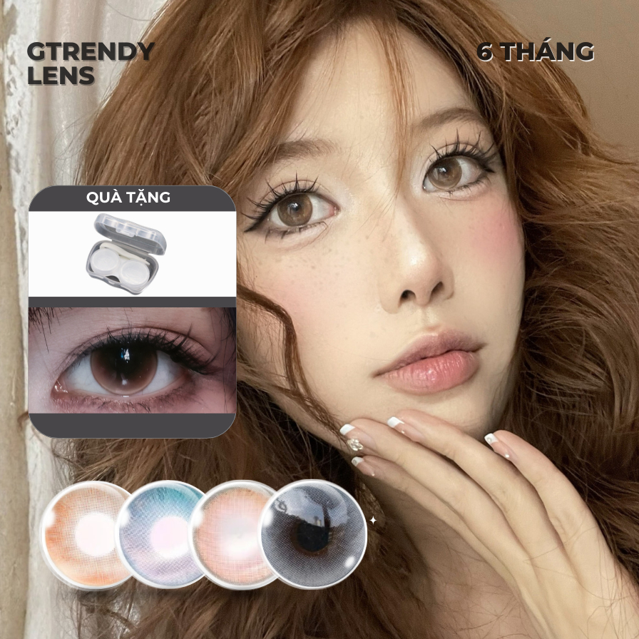 Kính áp tròng GTRENDY (Lens 1 ngày) Hot trend Sugar Shine Brown, Sugar Shine Blue, New Me Brown, New