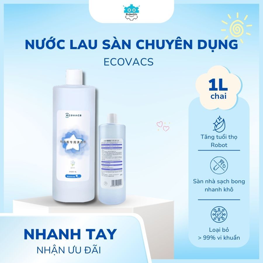 Nước lau sàn chuyên dụng cho robot hút bụi lau sàn Ecovacs
