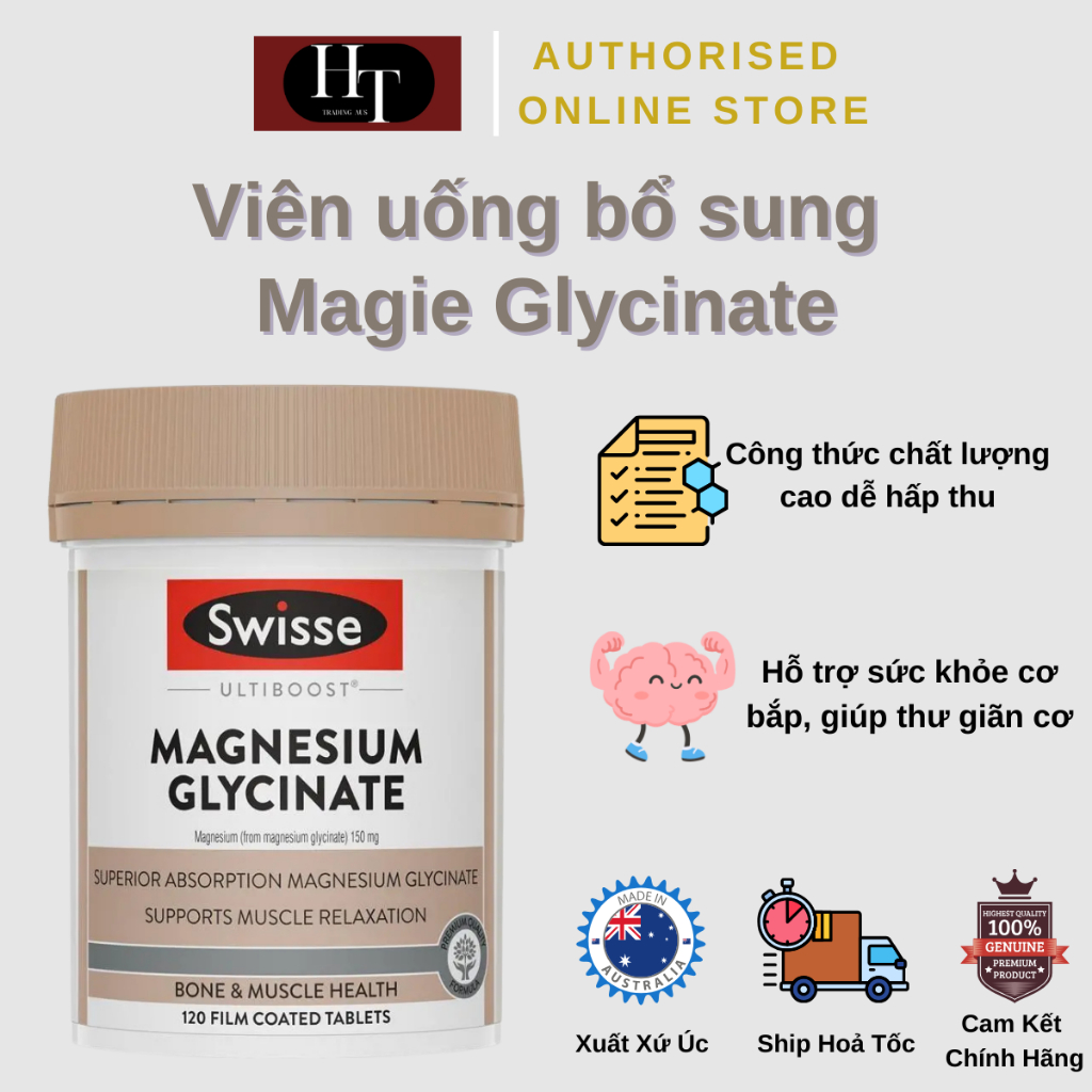 Swisse Ultiboost Magnesium Glycinate - Bổ Sung Magie