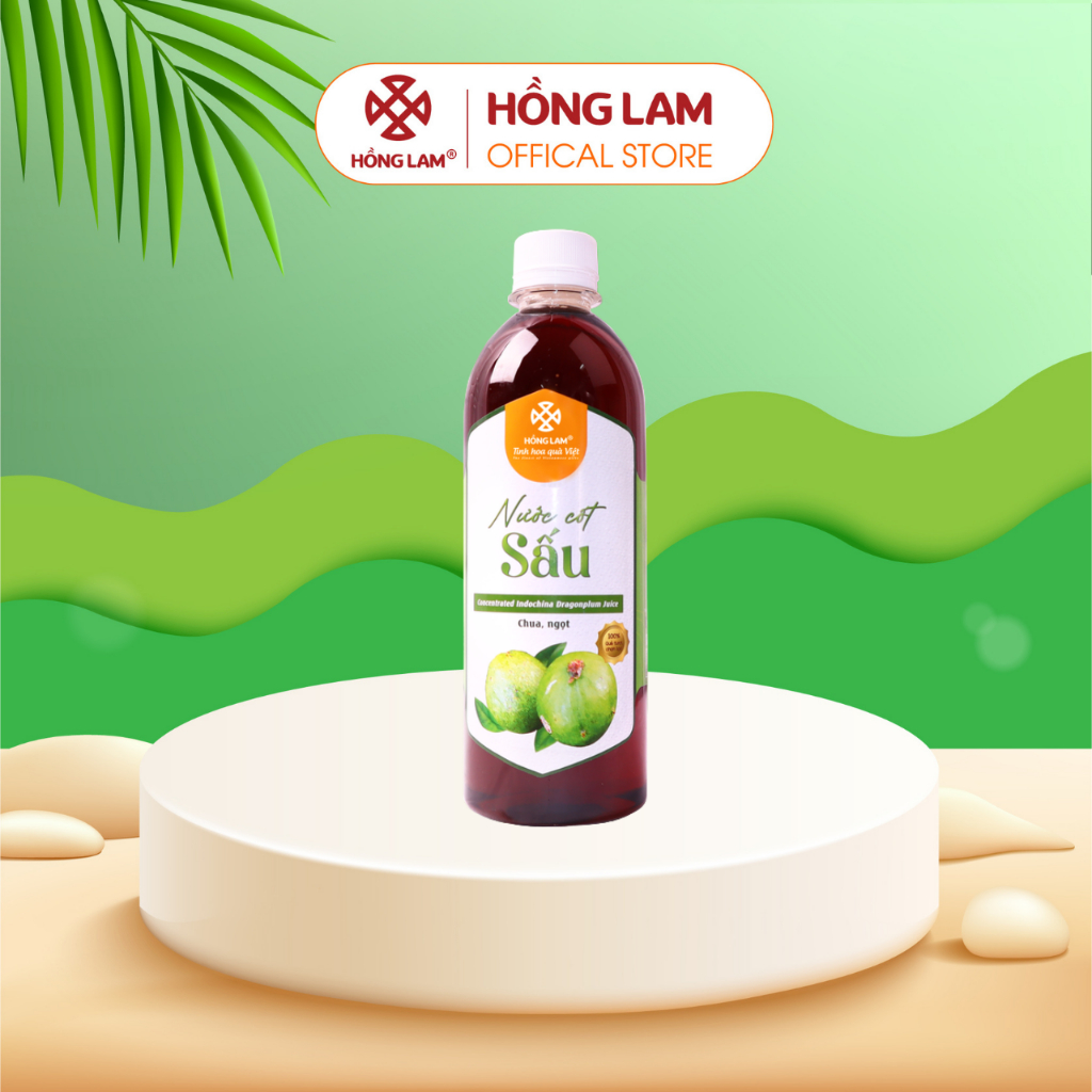 Nước cốt Sấu tươi Hồng Lam 500ml - Vị chua ngọt