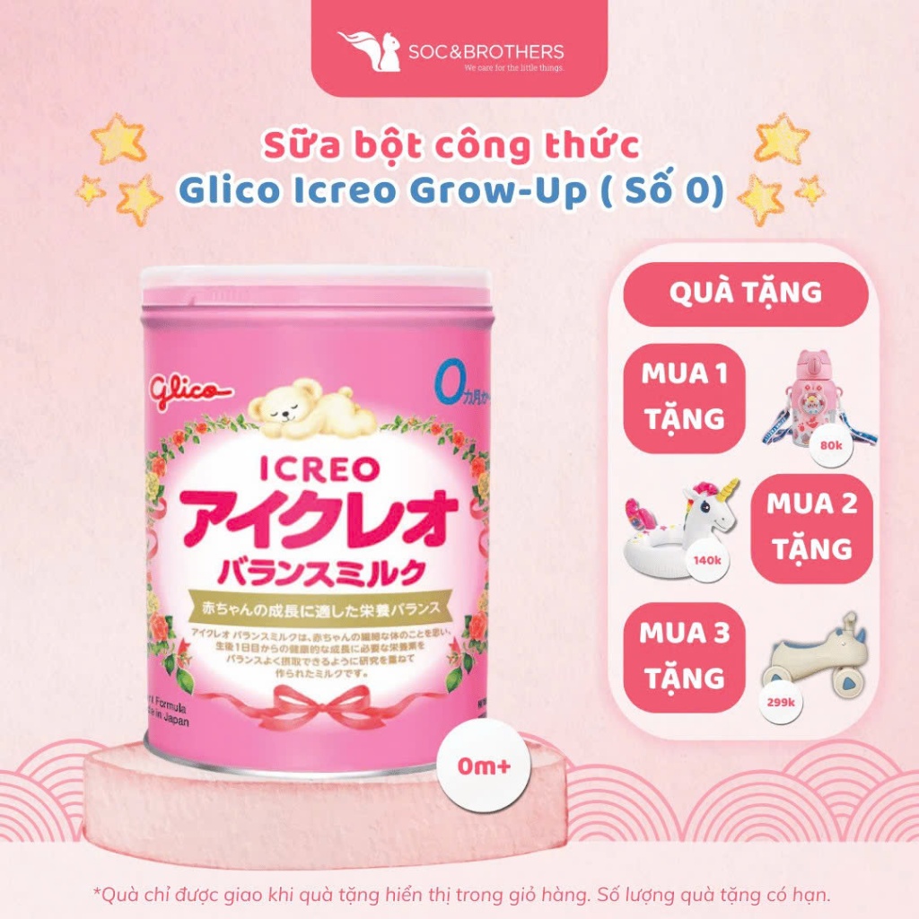 Sữa Bột Công Thức Cho Bé Glico Icreo Balance Milk (Icreo Số 0) Nhật Bản - Hỗ Trợ Tiêu Hóa - socandbr