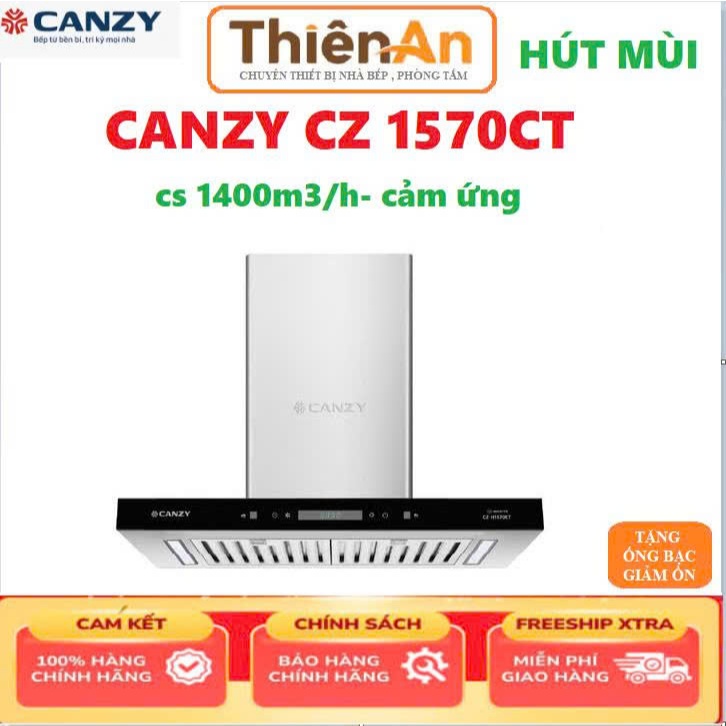 Máy hút mùi Canzy CZ H1570CT. HÚT MÙI NHÀ BẾP PHẲNG chính hãng bảo hành 3 năm