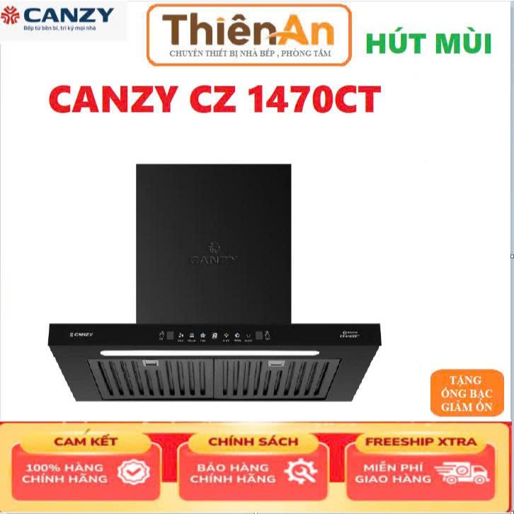 Máy hút mùi Canzy CZ 1570CT Hút mùi nhà bếp cảm ứng vẫy tay cao cấp, máy hút khói chính hãng bảo hành 3 năm