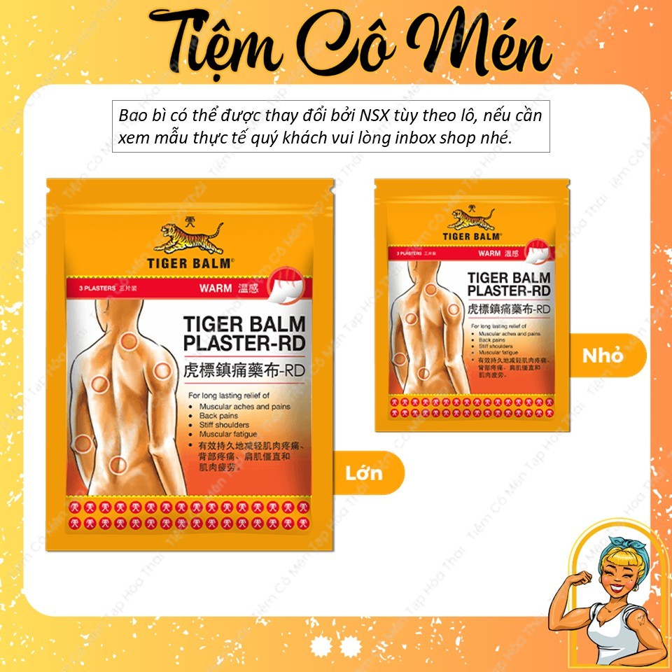 [Hàng Việt Nam] Miếng Dán Tiger Balm - Tiger Balm Plaster - Gói 3 Miếng Dán