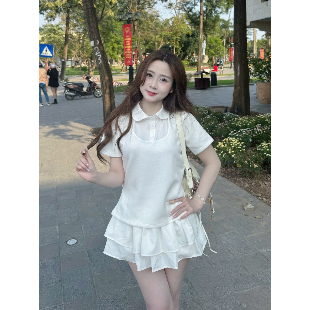 Áo thun nữ cổ sơ mi Hàn Quốc form ôm tôn dáng áo nữ basic dễ phối đồ hot trend AOT114 | BigBuy360 - bigbuy360.vn