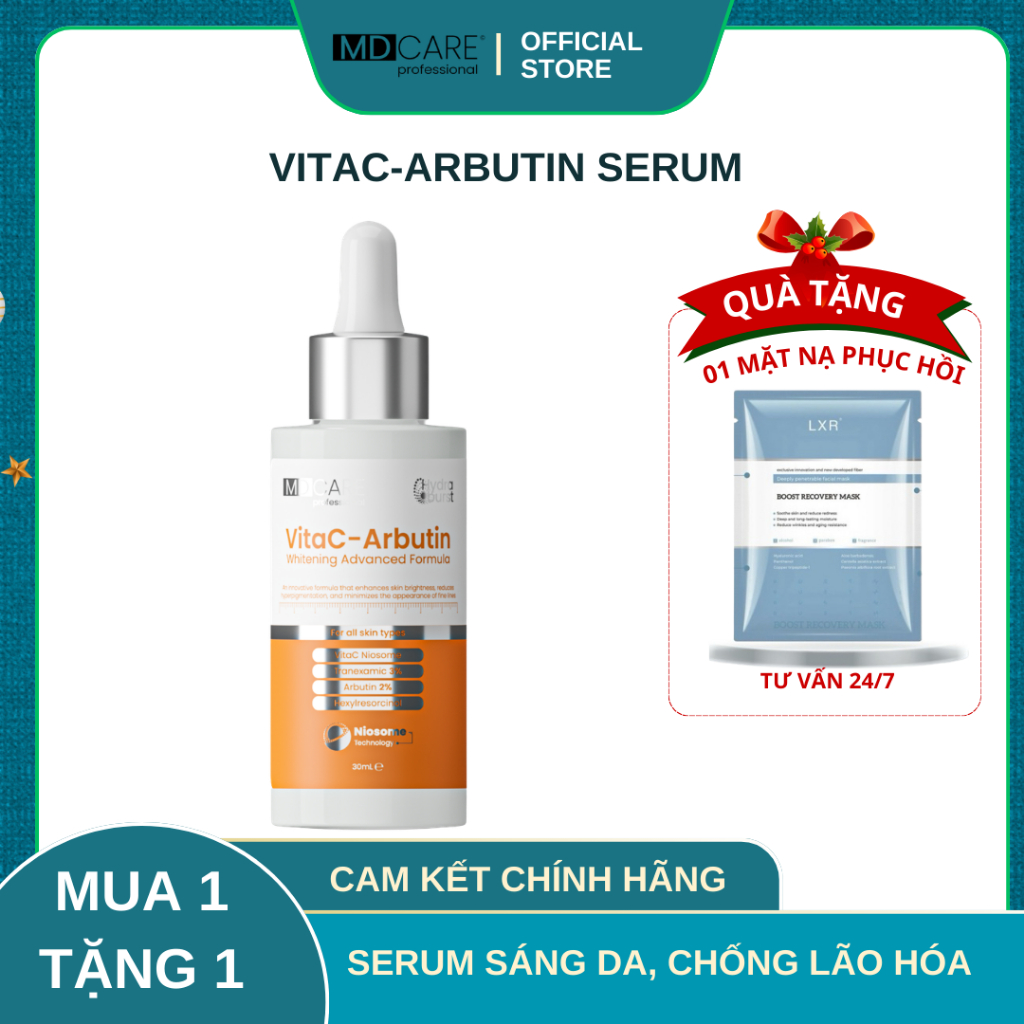 [ HÀNG CÔNG TY ] MD CARE VitaC Arbutin Serum Tinh chất sáng da, chống lão hóa md care