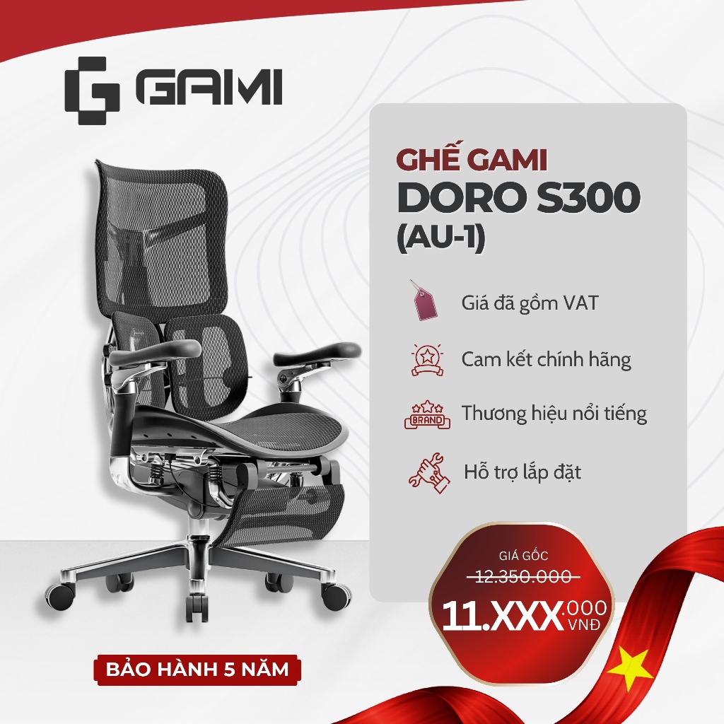 Ghế công thái học cao cấp S300 (AU DORO) version 3.0 mới nhất 2026
