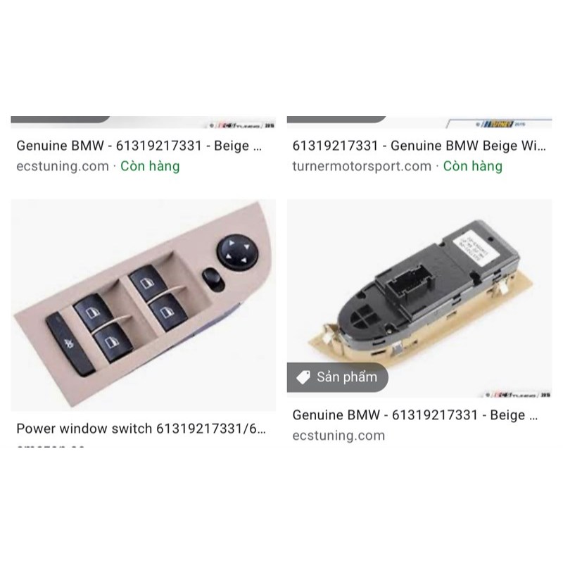 61319217331 CÔNG TẮC TỔNG LÊN KÍNH BMW E90 E91 318i 320i 325i 330i 335i M3