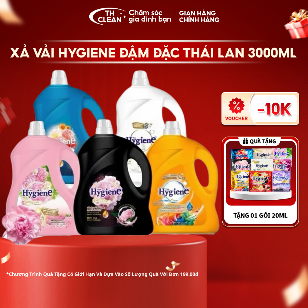 [Hàng xách tay- Nội địa Thái Cao cấp] Nước Xả Vải Hygiene Đậm Đặc 3300ml Thái Lan, Lưu Hương Bền Lâu, Thơm Đậm Sâu.