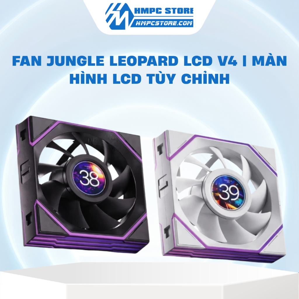 Quạt tản nhiệt - Fan case Jungle Leopard Interstellar V4 LCD | Màn hình LCD, Ghép nối không dây, Bảo