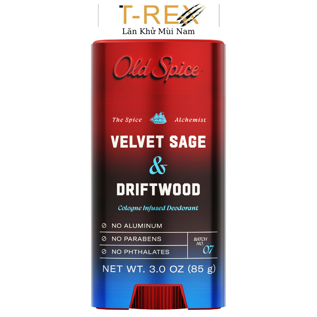 Lăn Khử Mùi Old Spice The Spice Alchemist Collection Velvet Sage & Drift Wood 85Gr (Sáp Trắng)