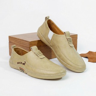 Giày da nam boy phố trẻ trung cao cấp, giầy lười chụp kỉ yếu đế cao du non mềm đúc nguyên khối khâu chắc chắn RUNO G61