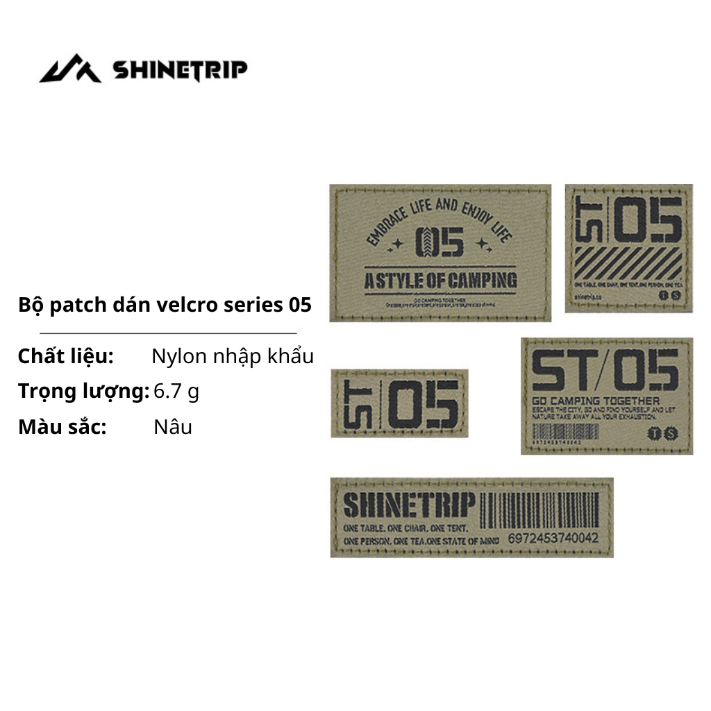 ShineTrip Patch Velcro Tactical Cao Cấp – Huy Hiệu Dán Balo, Túi Gear Camping Ngầu & Bền