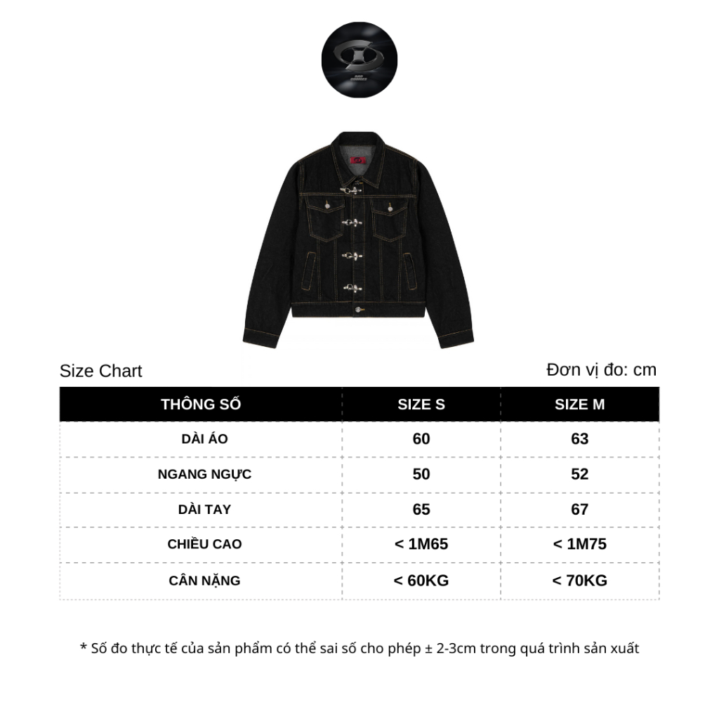 Bad Choices | Áo khoác jeans khóa gài TOGGLE wash màu form boxy | BigBuy360 - bigbuy360.vn