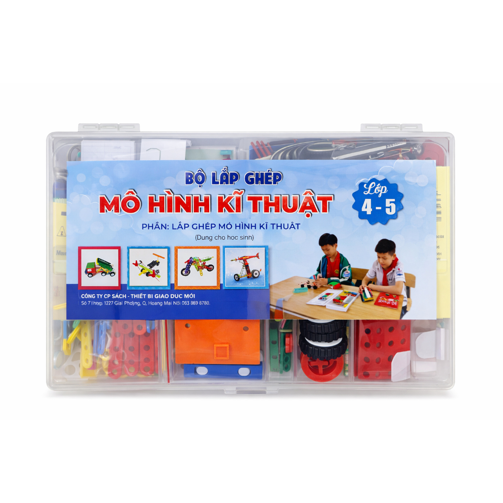 Bộ lắp ghép Mô hình kỹ thuật lớp 4-5 Phần lắp ghép mô hình kỹ thuật