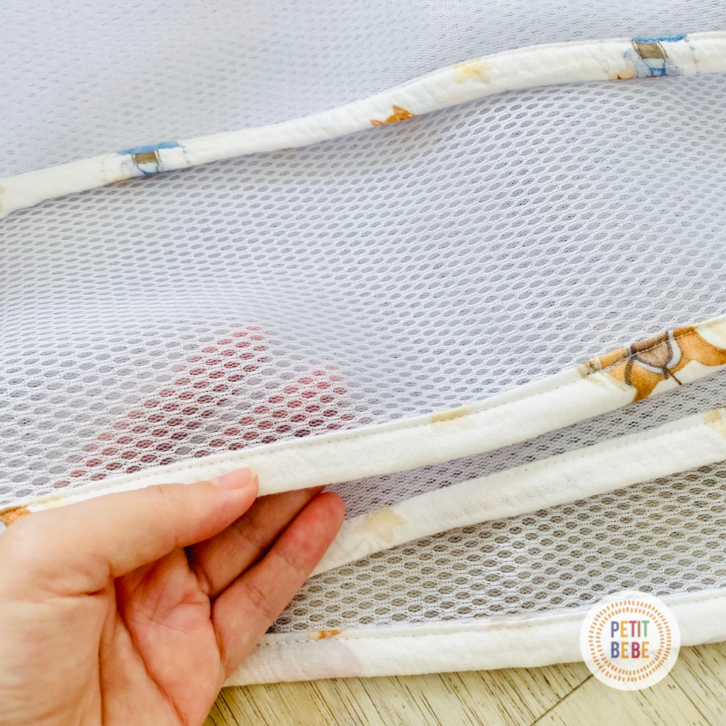Quây cũi lưới thoáng khí cho bé Petit Bebe phù hợp cũi chữ nhật oval nhiều kích thước