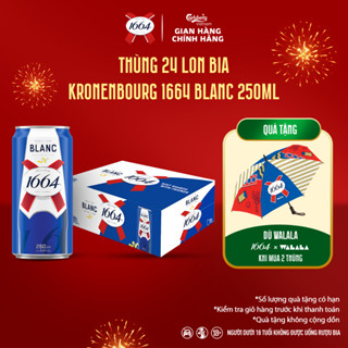 [LS] Thùng 24 lon Bia Pháp Kronenbourg 1664 Blanc 250ml - Độ cồn 5%