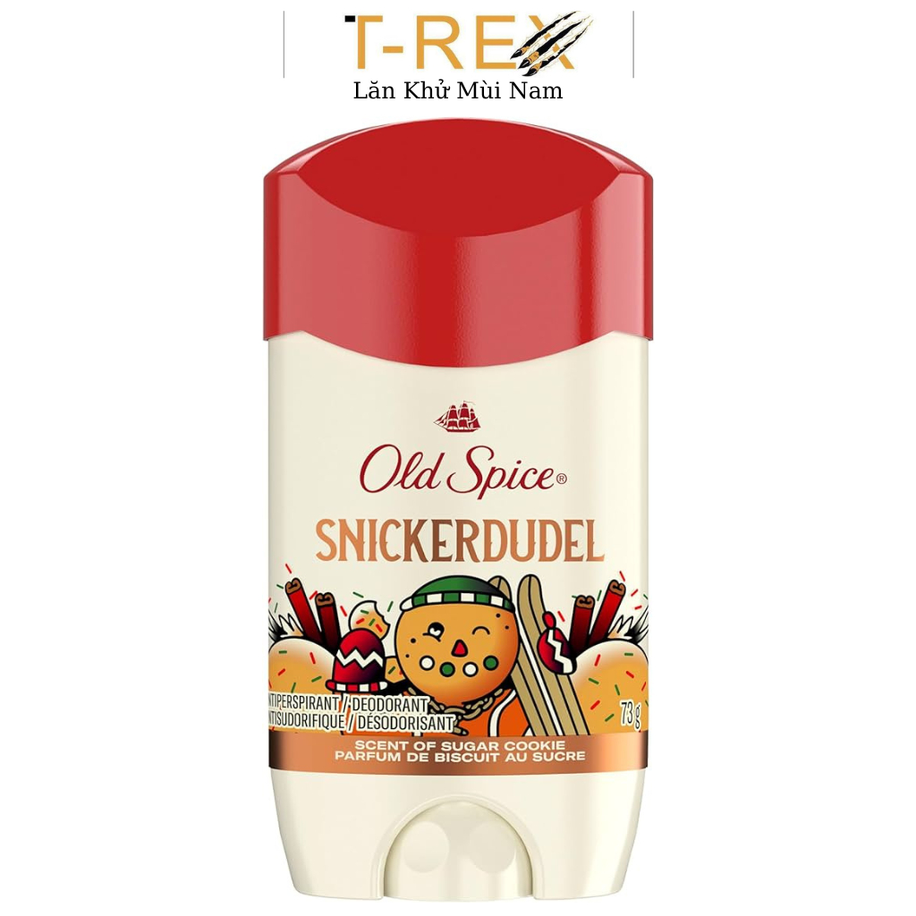 Lăn Khử Mùi Old Spice Holiday Limited Edition Snickerdudel Sugar Cookie Scent 73Gr (Sáp Trắng)