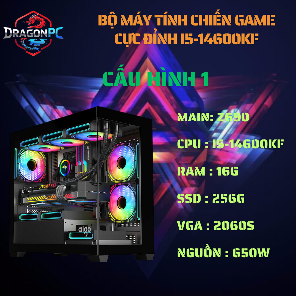 Bộ Máy Tính Chiến Game Cực Đỉnh i5-14600KF Cực Mạnh