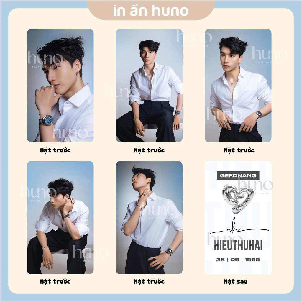 [HIEUTHUHAI] Sét 5 card BO GÓC HIEUTHUHAI - Size 54x90mm