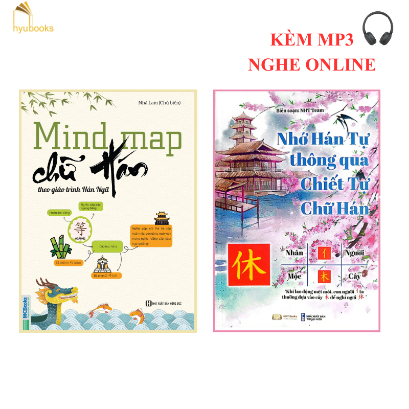 Sách-Combo:Mind Map Chữ Hán Theo Giáo Trình Hán Ngữ+ Nhớ Hán Tự Thông Qua Chiết Tự Chữ Hán