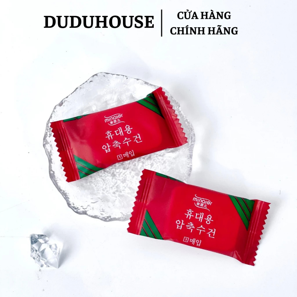 ( Quà Tặng ) Khăn Mặt nén JYoohome dạng viên kẹo du lịch dã ngoại Lẻ 1 Viên