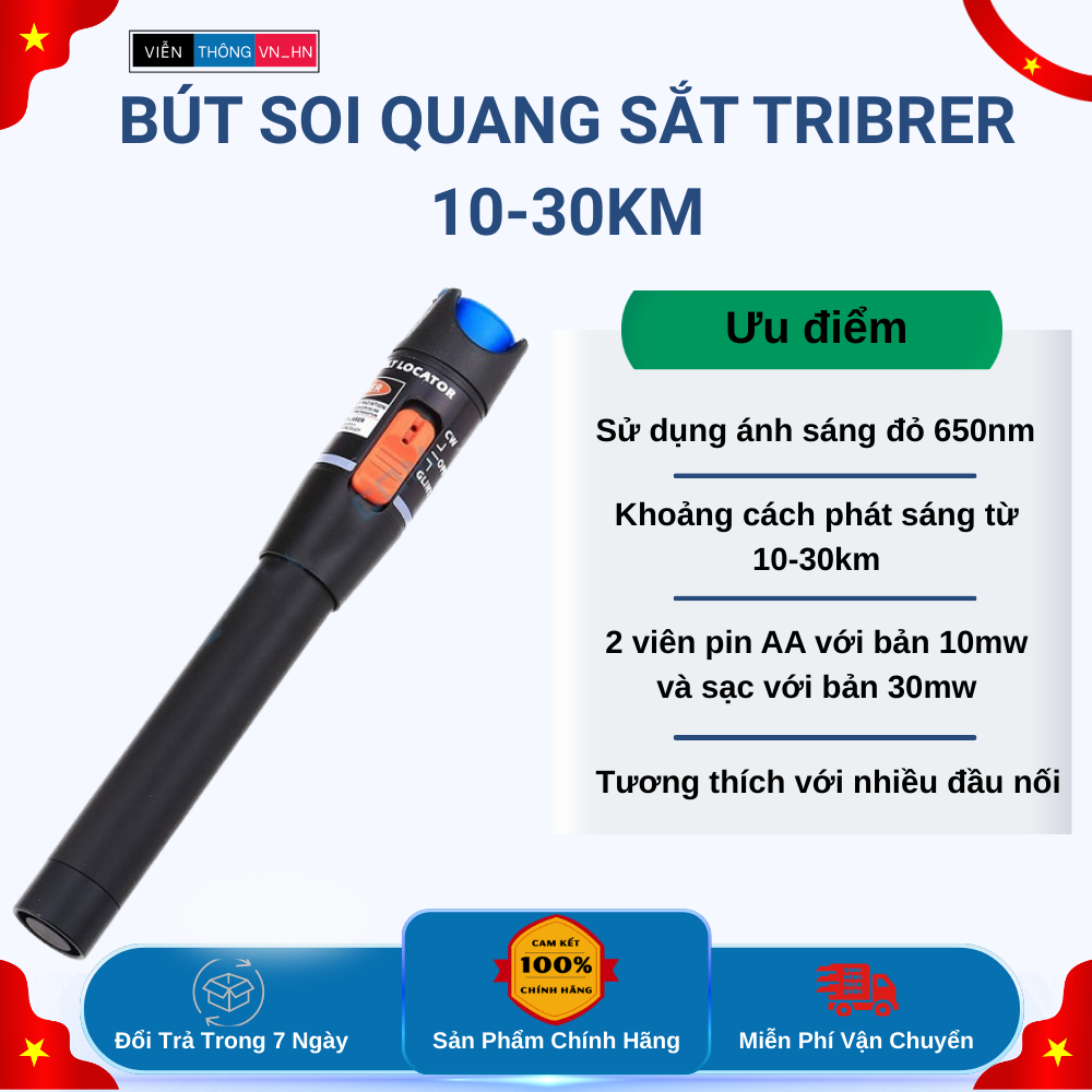 Bút soi sắt Tribrer - Dò tìm lỗi sợi quang chính xác, bền bỉ, dễ dàng sử dụng