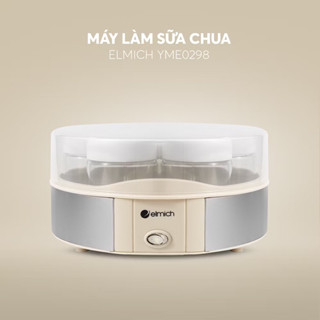 Máy Làm Sữa Chua Elmich YME0298 15W, Hàng Chính Hãng, Điều Khiển Cơ,Kèm 7 Hũ Thủy Tinh 200ml-JoyMall
