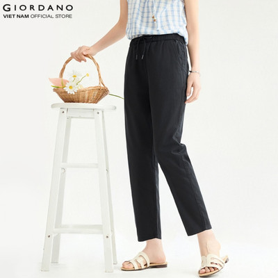[Online Exclusive] Giordano Quần lửng khaki Nữ, dài đến mắt cá chân 5424319
