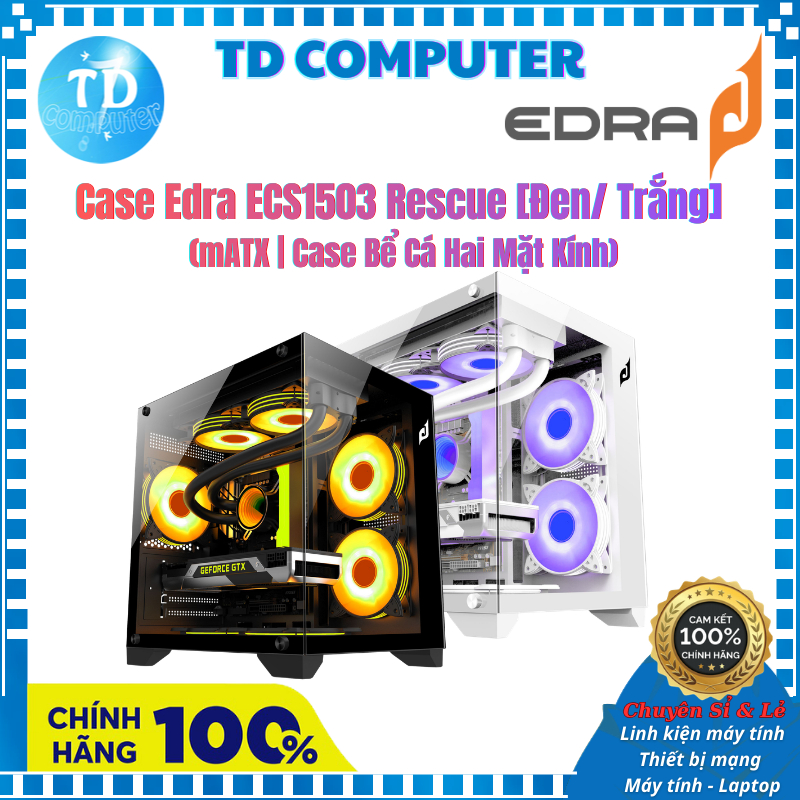 Vỏ Case Edra ECS1503 Rescue (mATX | Case Bể Cá Hai Mặt Kính) - Hàng chính hãng phân phối