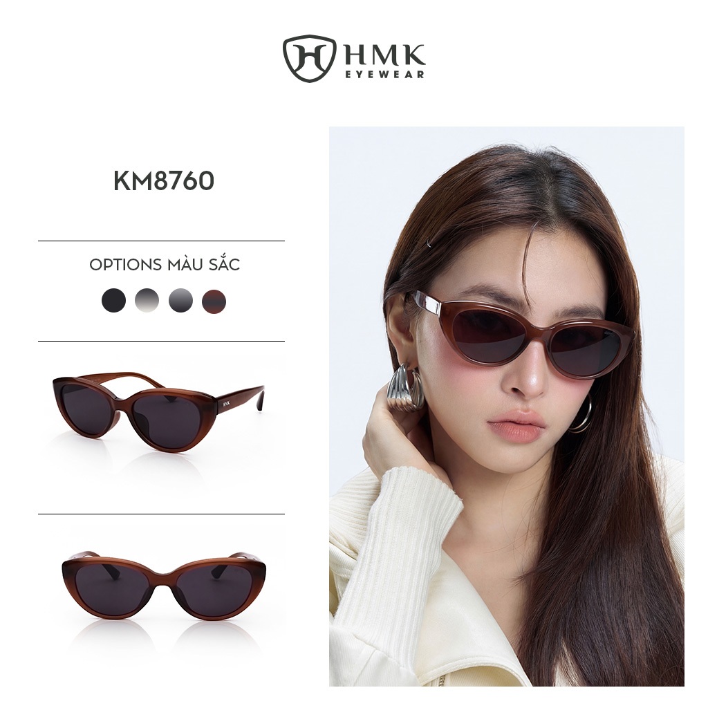 Kính Mát HMK Eyewear Chống Tia UV Tròng Phân Cực Dáng Mắt Mèo Thời Thượng Bảo Vệ Mắt - KM8760