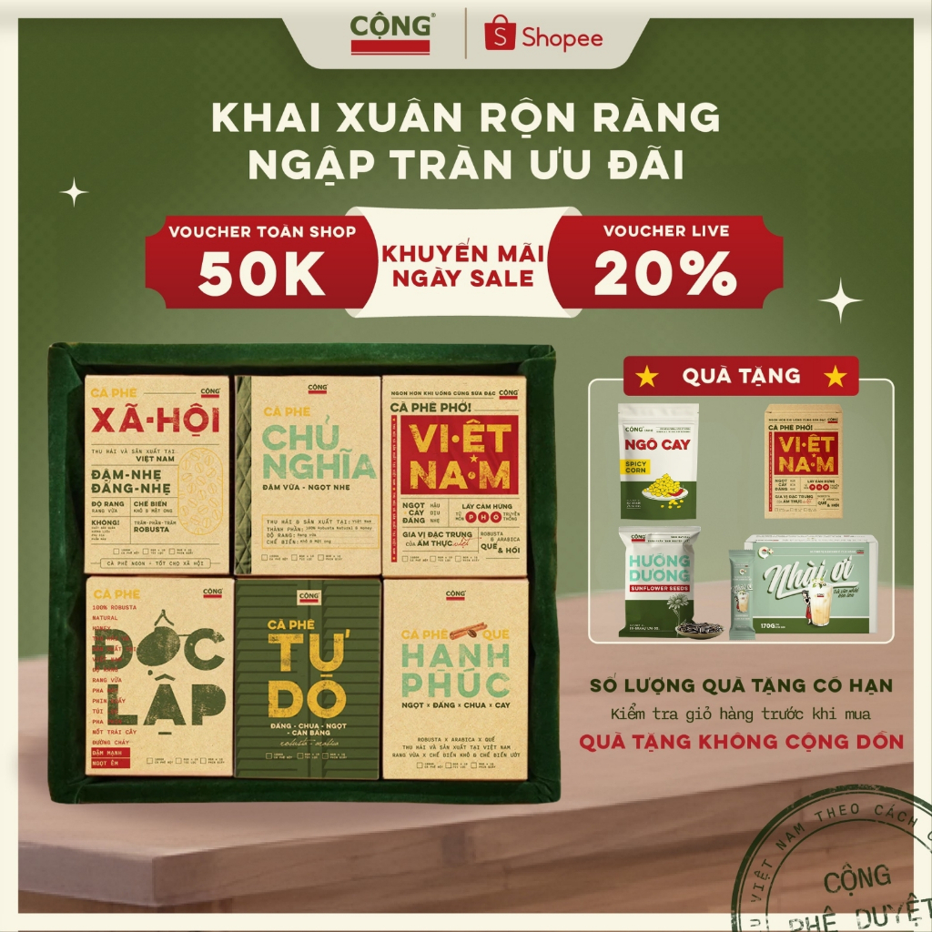 Set quà tặng cà phê Bộ Quốc Hiệu Việt Nam, Cộng Cà Phê