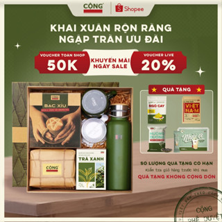 Set quà tặng 2026 Cộng Cà Phê kèm túi đựng - Bộ quà Tươi Vui