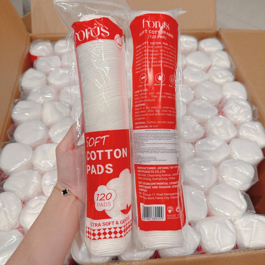 Bông tẩy trang Horus Soft Cotton Pads 120 miếng