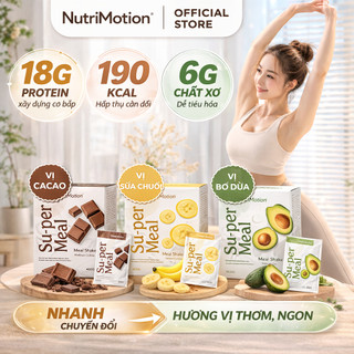 [Exercise Version] Bột sữa lắc Super Meal - Dinh dưỡng trọn vẹn, No lâu, Ít Calo, bổ sung Protein - HỘP