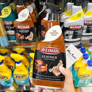 [Made in USA] Dung dịch làm sạch và bảo-dưỡng đồ da Weiman Leather Spray 3in1, 651ml