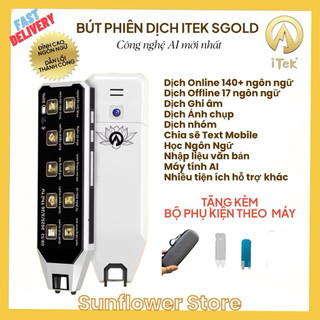 🎁 Chính hãng ITEK SGOLD 2026 Bút dịch AI siêu phẩm -Dịch 17 ngôn ngữ ko cần internet, dịch ảnh, dịch ghi âm ,quét dịch