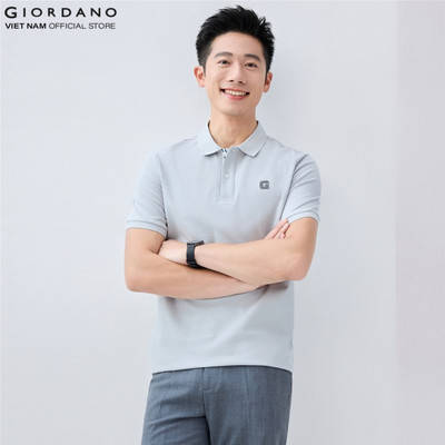 [Online Exclusive] Giordano Áo Polo Nam thêu họa tiết 01016385
