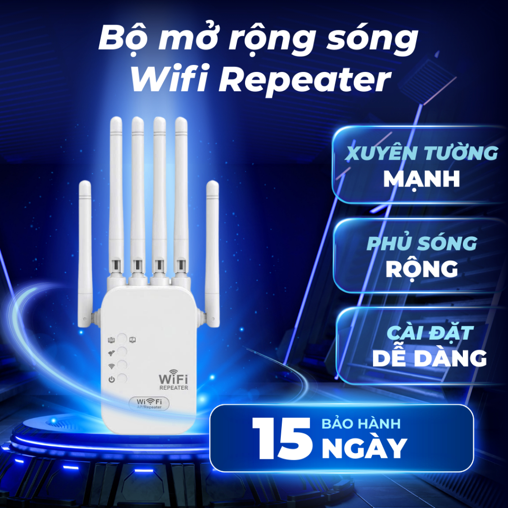 Kích Sóng Wifi 6 Râu Tốc Độ Cao Cải Thiện Tốc Độ Mạng - Bộ Kích Wifi Mở Rộng Vùng Phủ Sóng