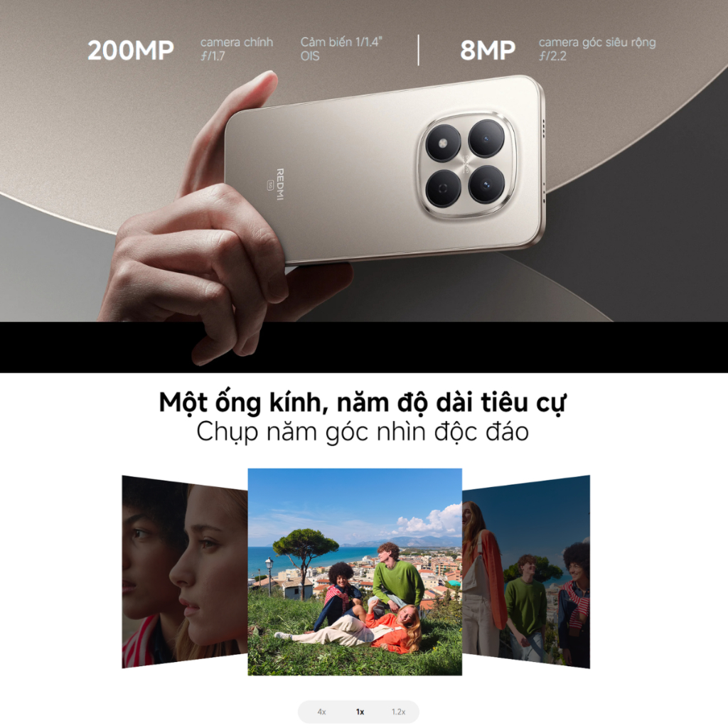 Điện thoại Xiaomi Redmi Note 15 Pro 5G 12/256GB - Màn Hình 6.83 Inch - Bảo Hành 24 Tháng | BigBuy360 - bigbuy360.vn