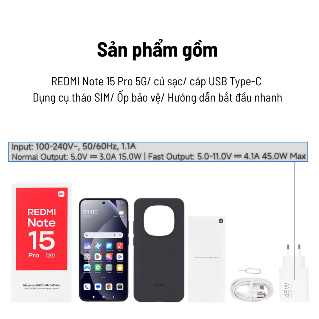 Điện thoại Xiaomi Redmi Note 15 Pro 5G 12/256GB - Màn Hình 6.83 Inch - Bảo Hành 24 Tháng | BigBuy360 - bigbuy360.vn