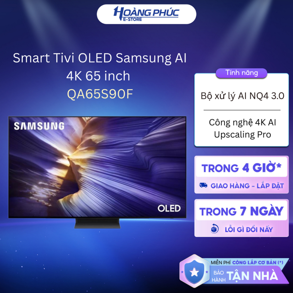 Smart Tivi OLED Samsung AI 4K 65 inch QA65S90F {Ship HCM 0Đ}