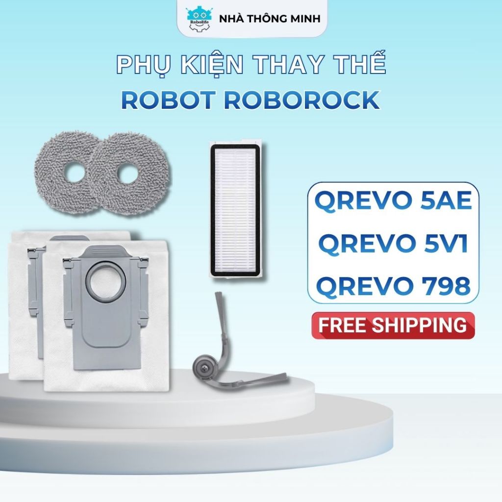Phụ kiện thay thế cho robot Roborock Qrevo 798, 5AE, 5V1